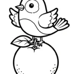 image de coloriage Orange pour enfant