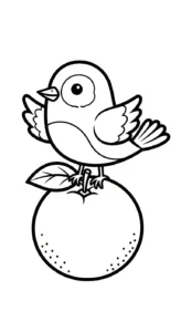 image de coloriage Orange pour enfant