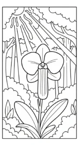 coloriage Orchidée à imprimer pdf gratuit