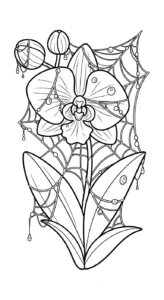 coloriage Orchidée à imprimer pour enfant de 10 ans