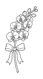 imprimer coloriage Orchidée