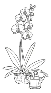 coloriage Orchidée à imprimer pour enfant de 10 ans