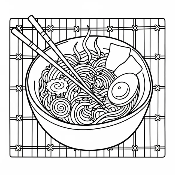 Tranh tô màu Rāmen