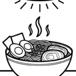 coloriage Rāmen pour enfant de 10 ans