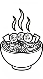 imprimer coloriage Rāmen pour enfant