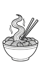 coloriage Rāmen et decoupage