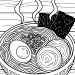 coloriage Rāmen a imprimer pour enfant de 4 ans