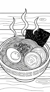 coloriage Rāmen a imprimer pour enfant de 4 ans