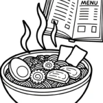 coloriage Rāmen pour enfant de 5 ans