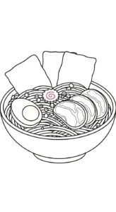 coloriage Rāmen pour enfants à télécharger