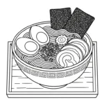 coloriage Rāmen pour enfant de 8 ans