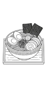 coloriage Rāmen pour enfant de 8 ans