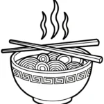 coloriage Rāmen pour enfant à imprimer