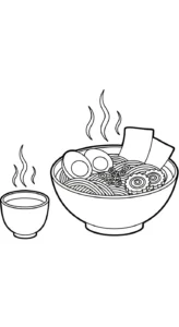 coloriage Rāmen educatif pour enfant
