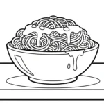 coloriage Spaghetti a colorier en ligne