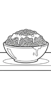 coloriage Spaghetti a colorier en ligne