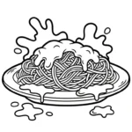 coloriage Spaghetti pour enfant