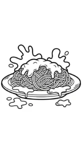 coloriage Spaghetti pour enfant