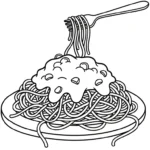 coloriage Spaghetti a imprimer