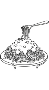 coloriage Spaghetti a imprimer