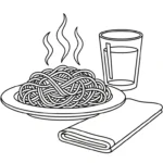 coloriage Spaghetti pour enfants