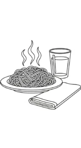 coloriage Spaghetti pour enfants