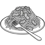 coloriage Spaghetti de pour enfants