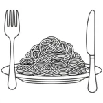 coloriage Spaghetti pour enfant à imprimer