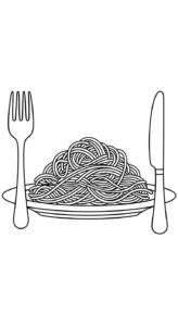 coloriage Spaghetti pour enfant à imprimer
