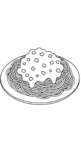 coloriage Spaghetti educatif pour enfant