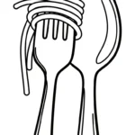 coloriage Spaghetti pour enfant a imprimer gratuit