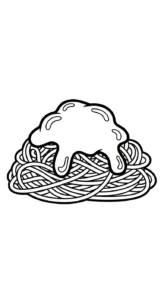 coloriage Spaghetti et dessin a imprimer