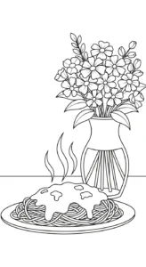 coloriage Spaghetti à imprimer pdf gratuit