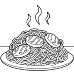 coloriage Spaghetti à imprimer gratuit