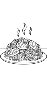 coloriage Spaghetti à imprimer gratuit