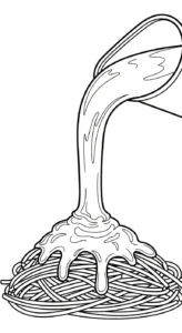 coloriage Spaghetti a colorier en ligne gratuitement