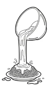 coloriage Spaghetti a imprimer