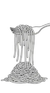 coloriage Spaghetti à imprimer gratuit