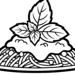 coloriage Spaghetti pour enfants à imprimer