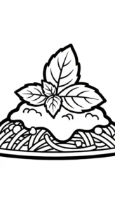 coloriage Spaghetti pour enfants à imprimer