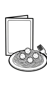coloriage Spaghetti gratuit en ligne
