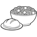 coloriage Spaghetti d