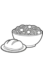 coloriage Spaghetti d