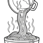 coloriage Spaghetti à imprimer pdf