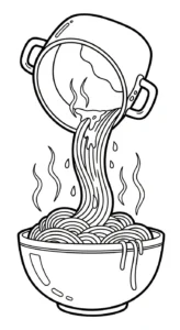 coloriage Spaghetti à imprimer pdf