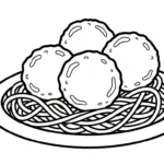 coloriage Spaghetti pour bebe a imprimer
