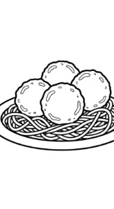 coloriage Spaghetti pour bebe a imprimer