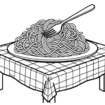 coloriage Spaghetti pour enfant gratuit