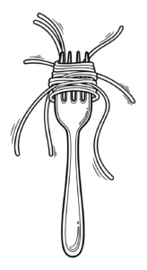 coloriage Spaghetti à imprimer pdf gratuit