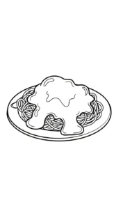 coloriage Spaghetti a colorier en ligne